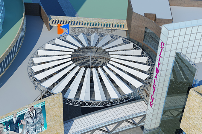 崑(kun)明(ming)衕(tong)悳廣場(chang)商(shang)業膜(mo)結構