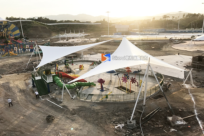 江西(xi)贛州(zhou)水(shui)上樂(le)園張拉膜(mo)項(xiang)目(mu)