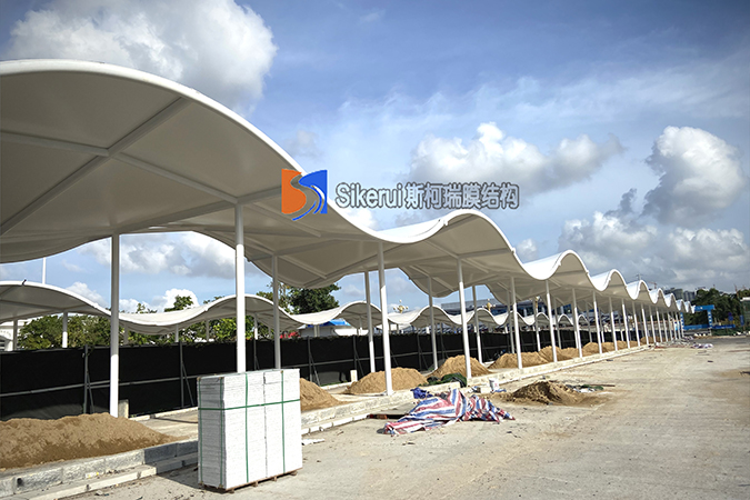 高鐵(tie)站連(lian)廊(lang)膜(mo)結構項目(mu)